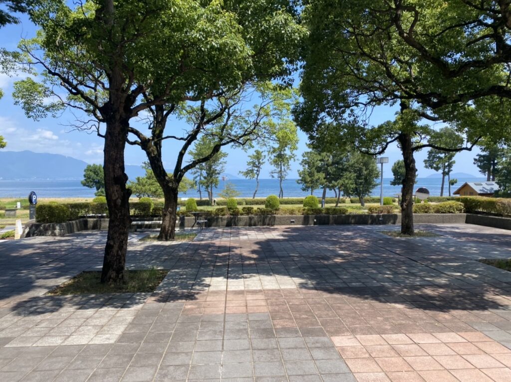 琵琶湖マリオットホテルの目の前の景色